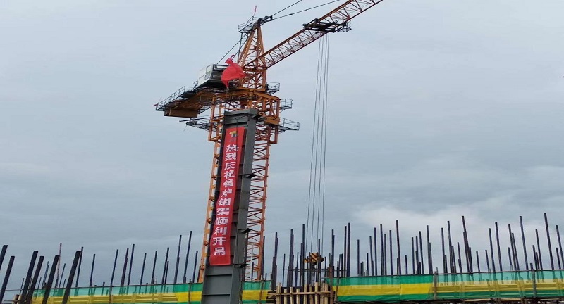 【通河龙能】战役情 抢进度 通河县生活垃圾焚烧热电联产改扩建项目锅炉钢架 吊装如期进行 (2).jpg